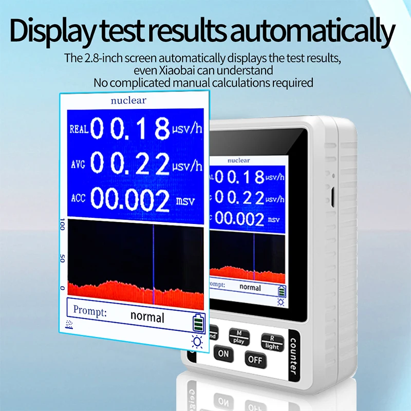 New XR-1 Nuclear Radiation Detector Color Display Screen Geiger Counter Personal Dosimeter Detectors Beta Gamma X-ray