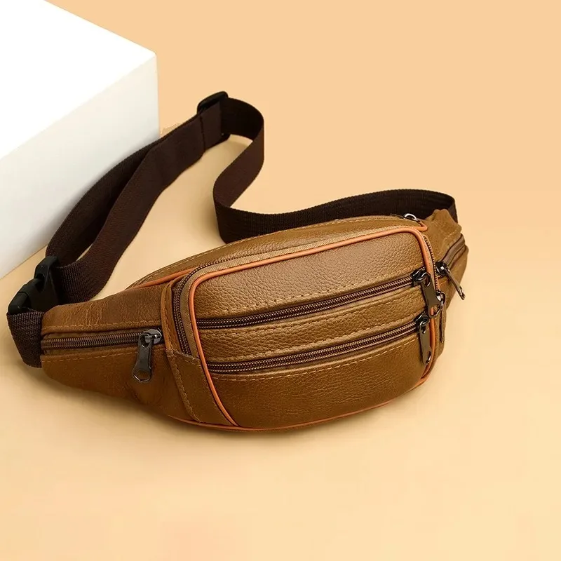 Umhängetasche Luxuriöses Design Langlebige Taschen Brusttasche Business Herren-Handtasche Schultertasche Herren Echtleder Brusttaschen – Detail 16