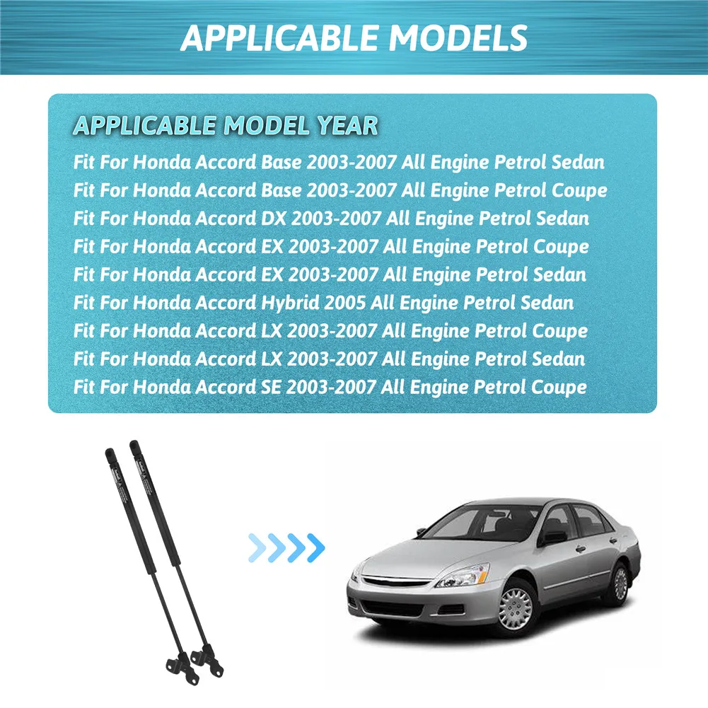 2 × Car Front Hood Gas Struts Lift Support Shock Absorber Accessories For Honda Accord 2003 2004 2005 2006 2007 SG326013