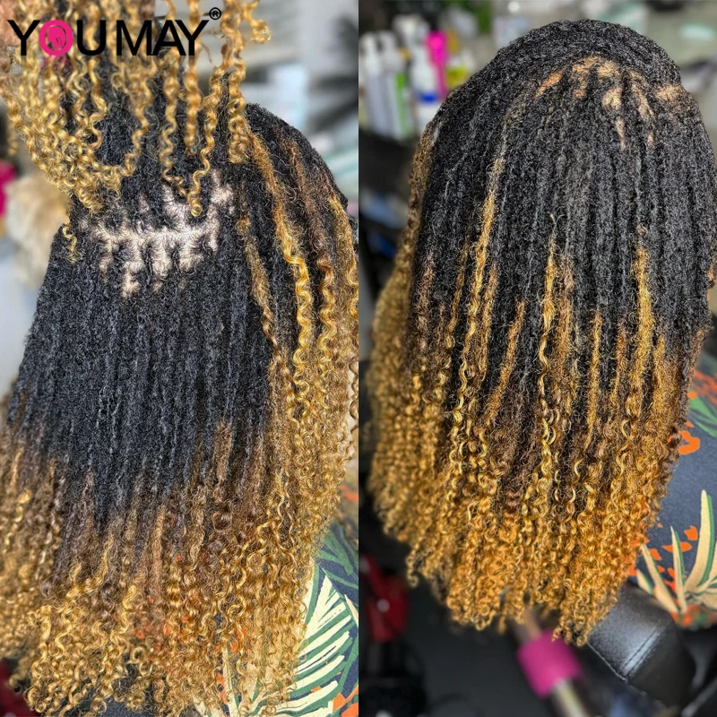 New Fum Dreadloc 1b/30/27 Ombre Color Dread Lock Braiding Hair Crochet Braiding Hair Real Human Hair Braids For Black Youmay