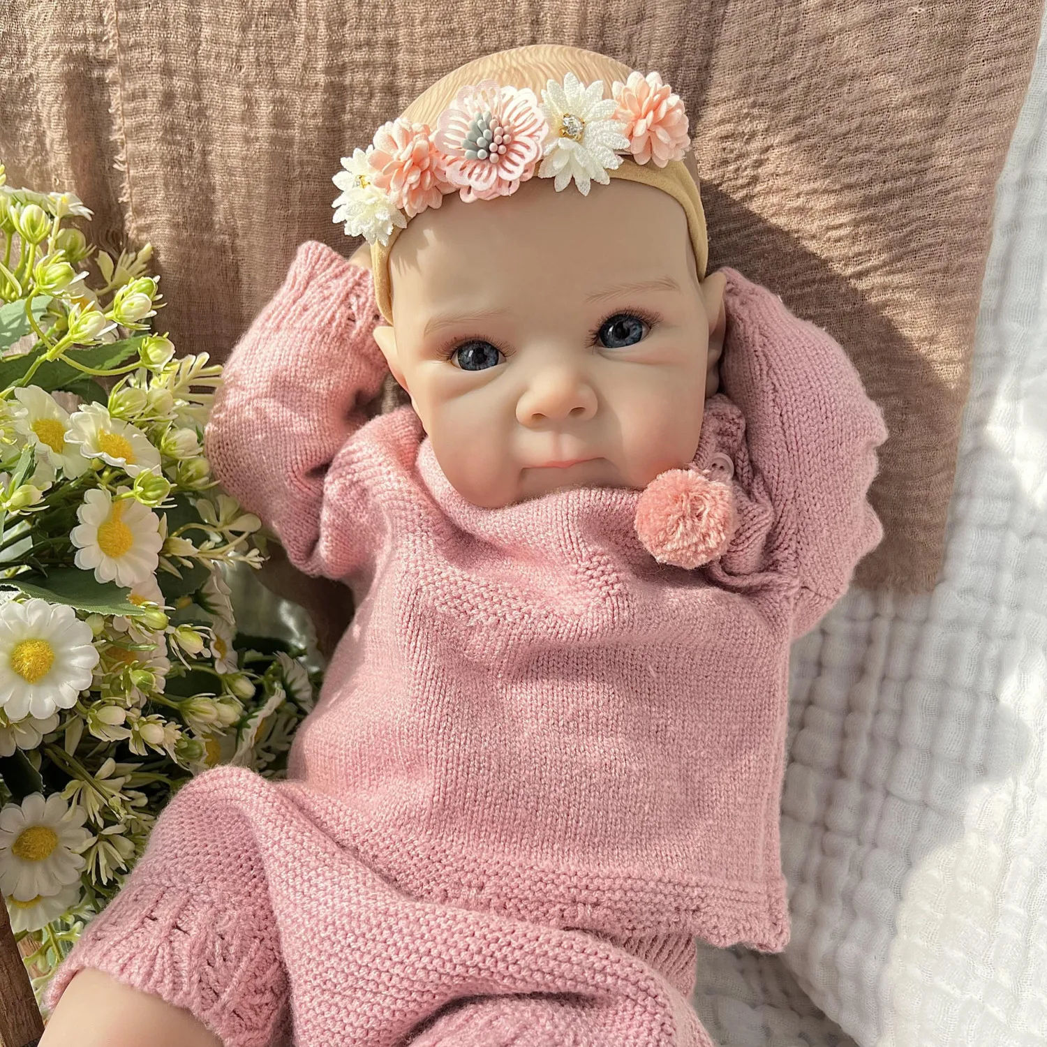 

Очаровательная кукла-реборн 45 см (18 дюймов) в спящем состоянии, реалистичные виниловые конечности, тканевое тело, ручная работа, подарок на день рождения для детей