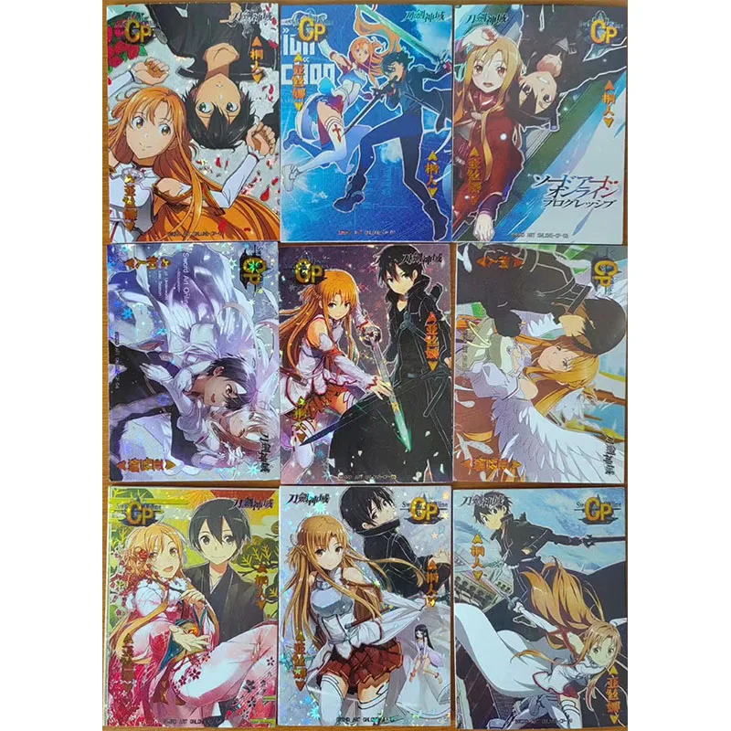 Anime Sword Art Online Goddess Story XP GP QP HP CP Yuuki Asuna Rika Boy Games Toys Collectible Cards Christmas Birthday Gifts