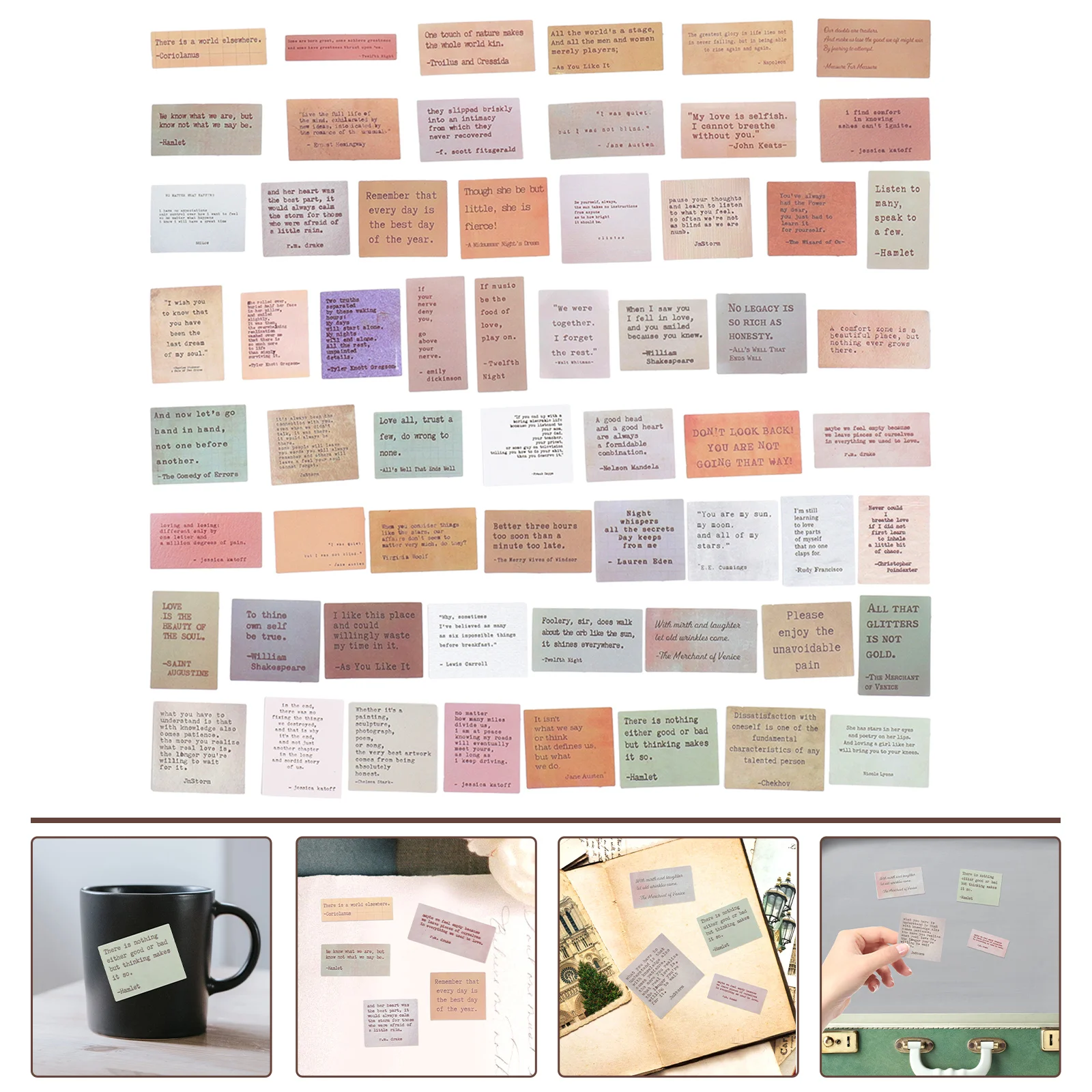 

120pcs Graffiti Stickers Scrapbooking Accessories Inspirational Quote Journal Planner Decorative Stickers For Envelopes Gift
