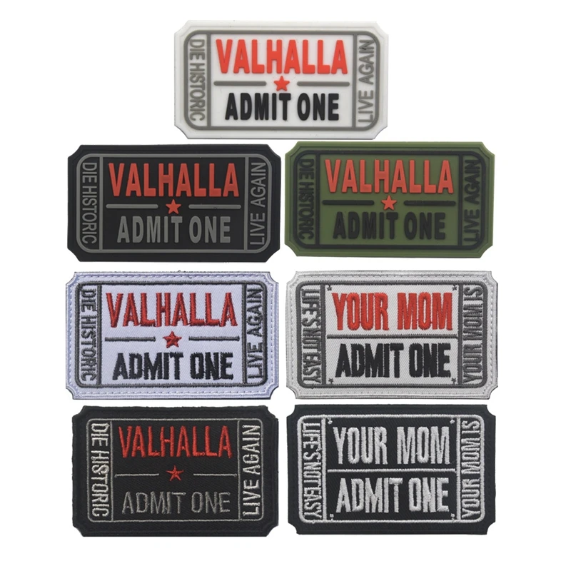 Valhalla parche bordado capítulo moral gancho y bucle para ropa mochila - imagen 4