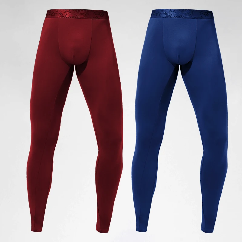 

3pcs Men's gun shot separation scrotum support long Johns do not wear underwear leggings warm pants thin underwear