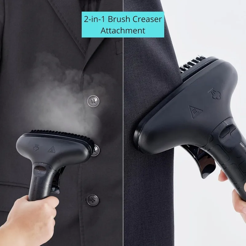 حقيقي ومرتب ®   جهاز بخار للملابس الاحترافي عالي التحمل بالحجم الكامل للملابس مع 3 إعدادات للبخار، وخزان مياه كبير جدًا سعة 2.9 لتر