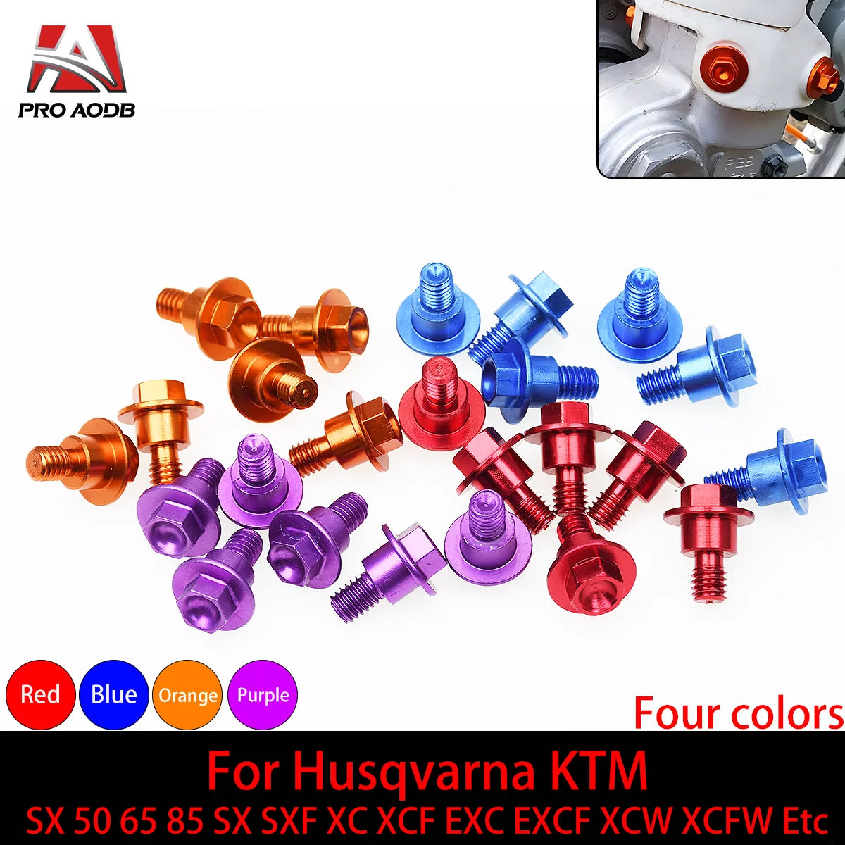 

Motorcycle CNC Front Fork Guard Bolt Screw For KTM Husqvarna GasGas Yamaha YZ WR 65 85 125 250 450 2008-2023 Universal Parts