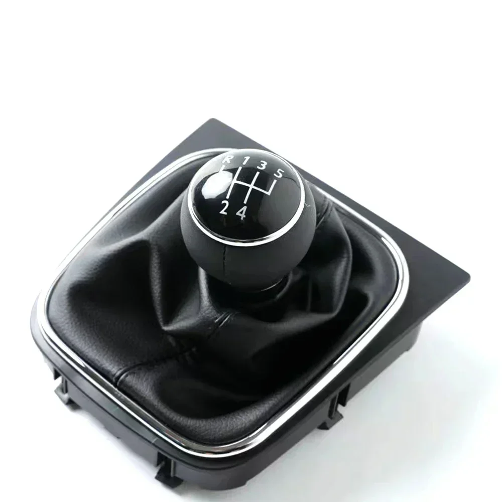 

for VW Jetta MK6 MK5 R32 2004-2014 Gear Shift Knob with Leather Boot Collar Case for Volkswagen Golf 5 V Golf 6 Car Accessories