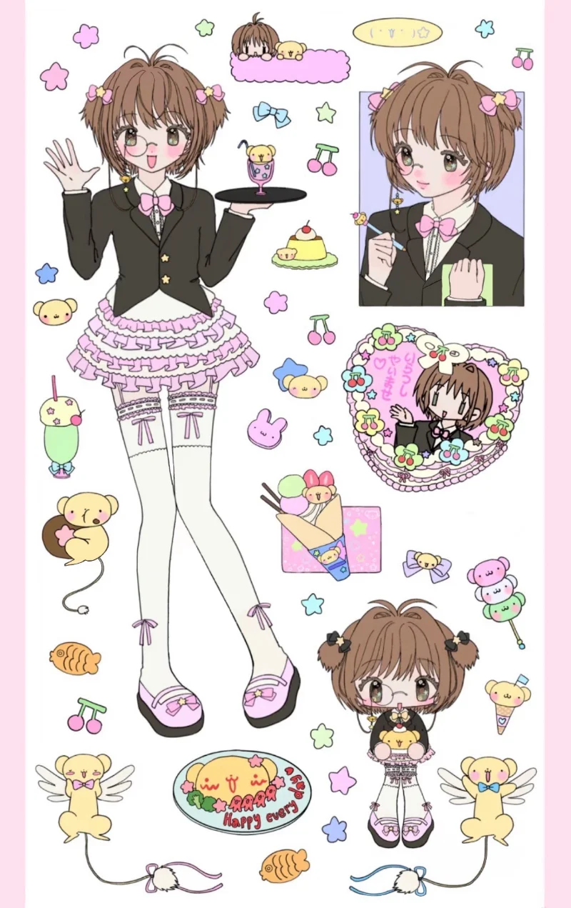 Anime Inspired Sticker Cute Ca - Phone Accessories For Teens recension och pris