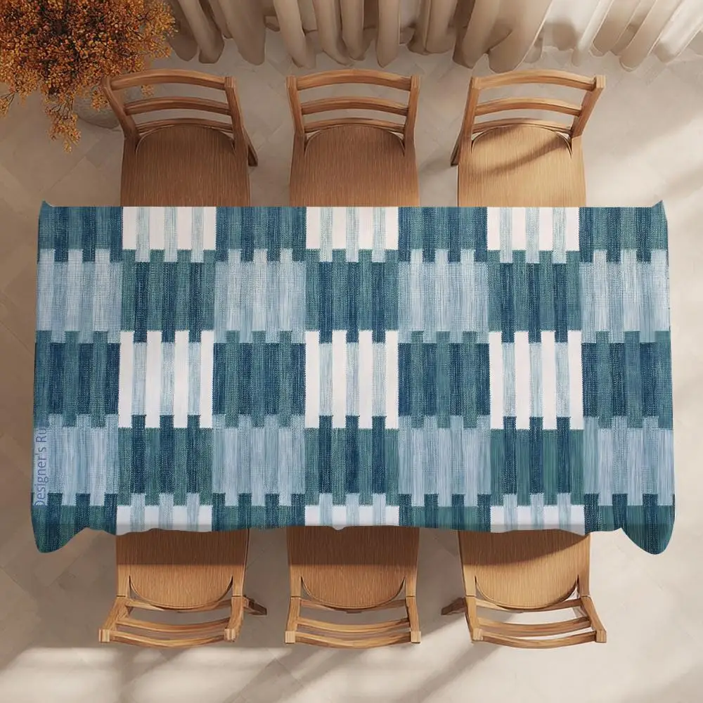 Woven Square Pattern Table Cloth Home Party Picnic Dining Room Kitchen Desktop Dust-proof Decorative Table