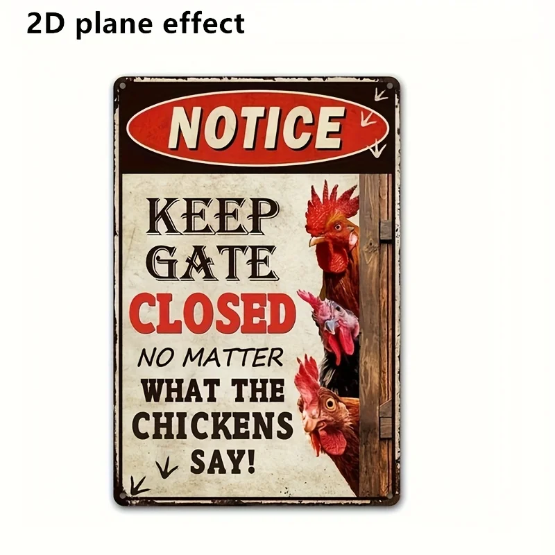 Plan planaire bidimensionnel, « Attention : Quel que soit ce que dit le poulet, veuillez bien sûr fermer la porte ! »