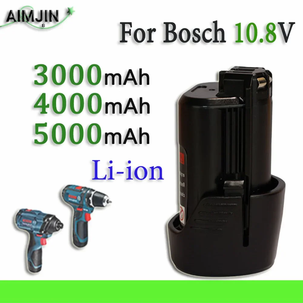 For Bosch 10.8V 3000/4000/5000mAh Li-ion Battery,CompatibleTSR1080 GSR10.8-2 GSA10.8V Power Tool
