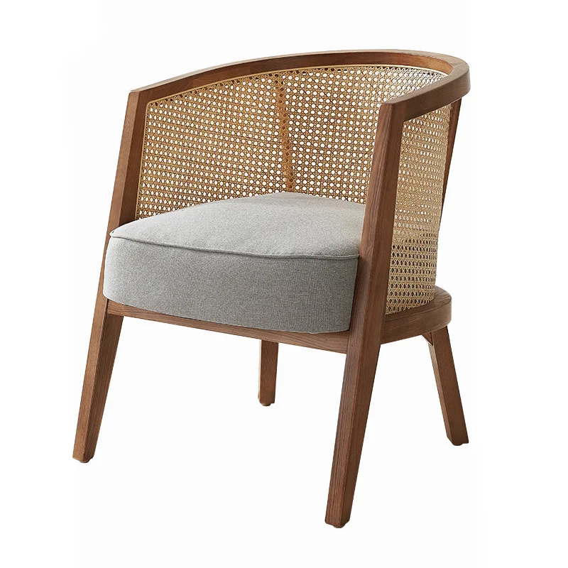 

New Chinese sofa chair rattan chair three-piece set Nordic rattan home sofa chair combination B & B leisure and simple