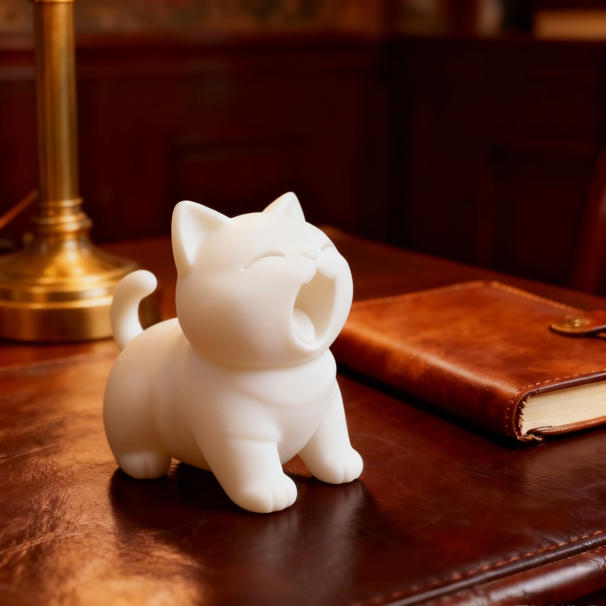 تمثال قطة يونينج، ديكور لطيف لسطح المكتب للمكتب والمنزل، زخرفة قابلة للجمع على شكل حيوانات #2