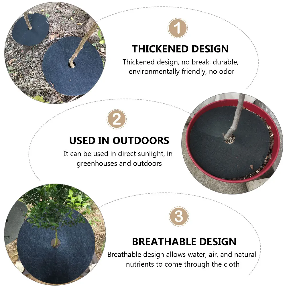 

10pcs Non woven Fabric Thickened Durable Breathable chard Ground Cloth Garden Supply Plant Growth Tent Accessories