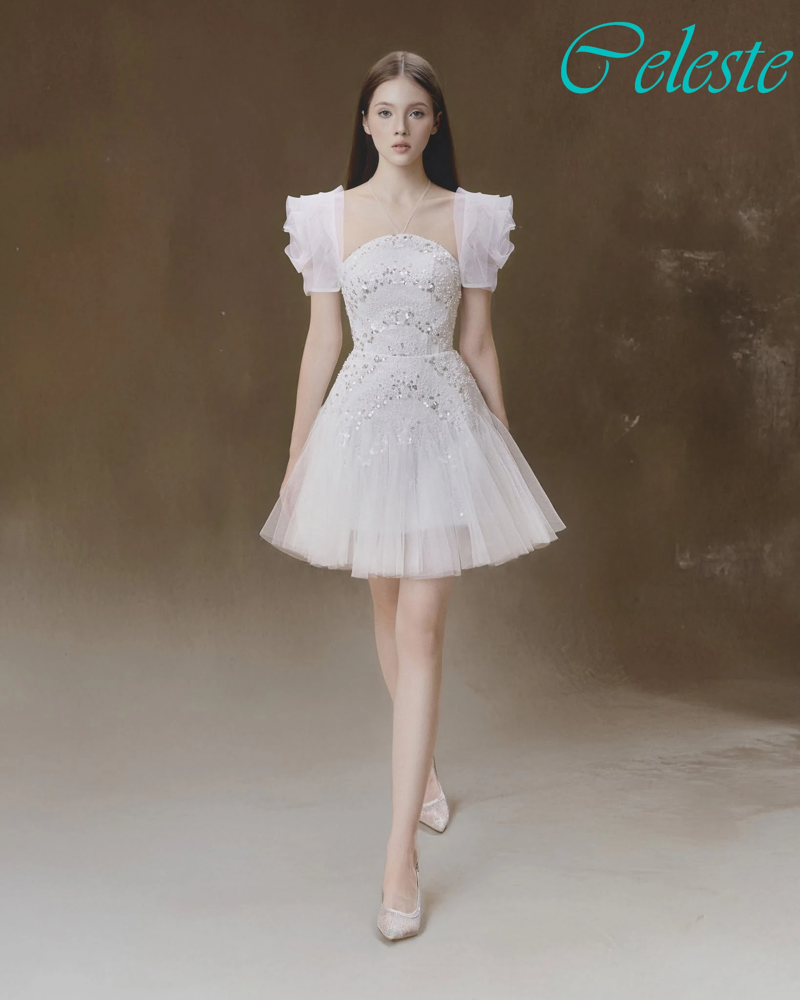 Robe de soirée trapèze personnalisée, col carré, élégante, formelle, de haute qualité, à la mode, délicate, robe de bal de tempérament