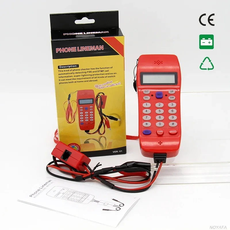 NOYAFA NF-866 Lineman Phone Cable Tester Tracker For Check FSK and DTM Caller ID Display Automatic Detection