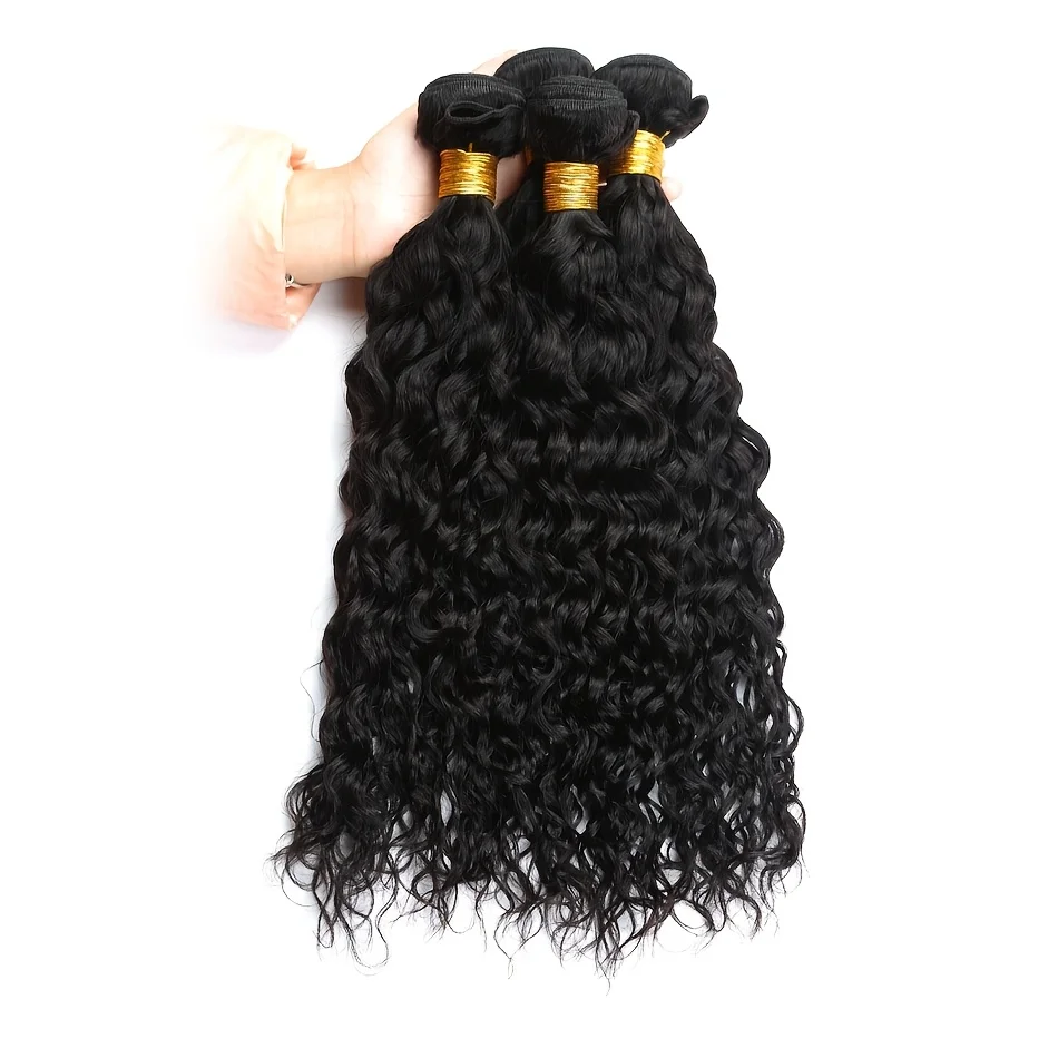 Water Wave Bundles Brazilian Hair Natural Weave Bundles Hair Extensions Human Hair Bundles For Women 1/3/4 pcs Deep Wave Curly