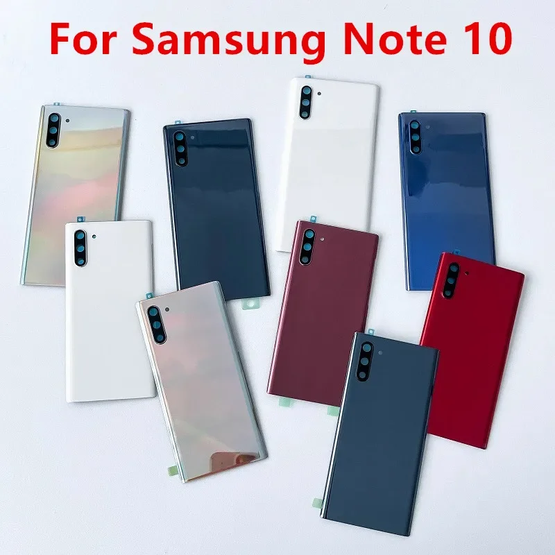 Note10 Housing For Samsung Galaxy Note 10 4G 5G N970 N971 Glass Battery Back Cover Repair Replace Door Rear Case + Camera Lens