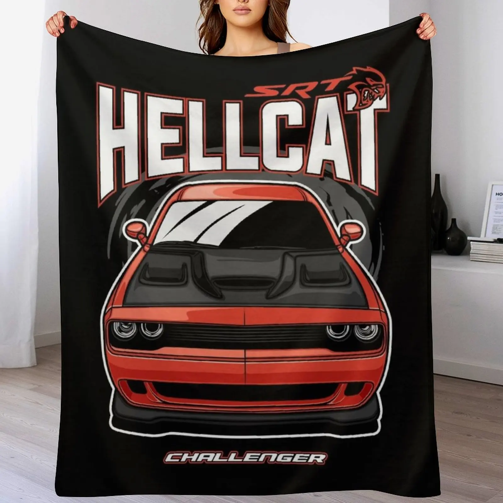 

Challenger SRT Hellcat Throw Blanket sofa bed blankets and throws Moving Blankets