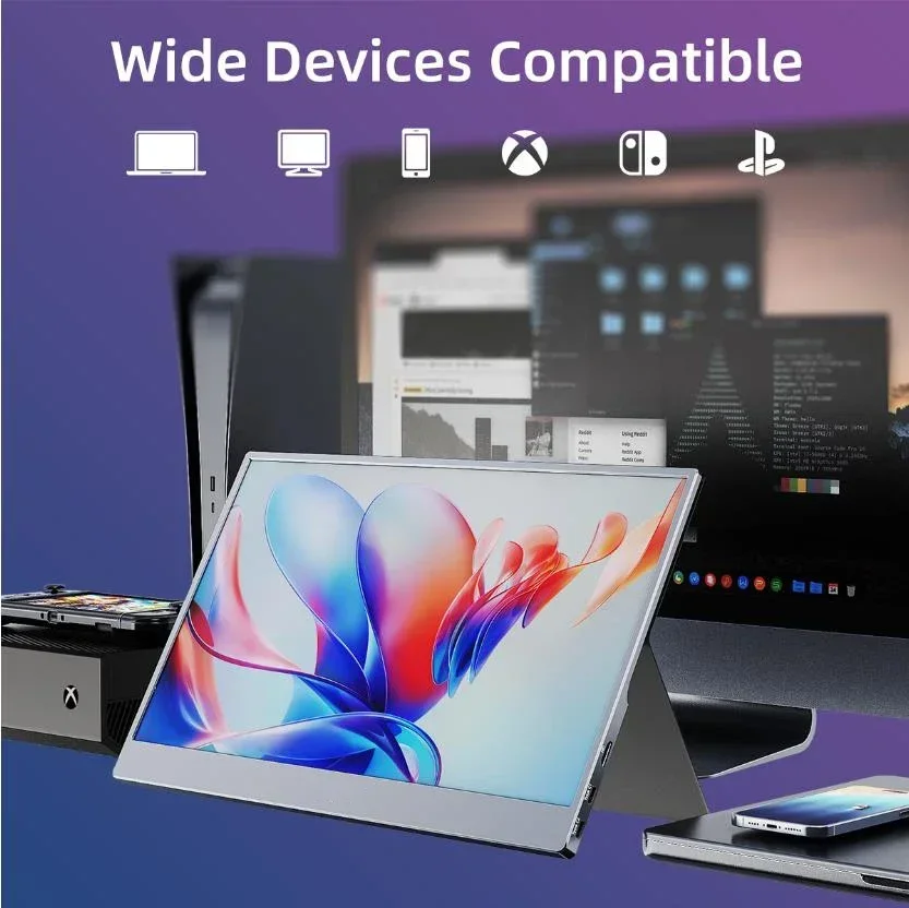 2026/2023 hot 15 6 Inch 1080P  Thin Portle  with Touch Screen Capacitive Displays for PS4 Xbox Switch Mini PC Laptop mo