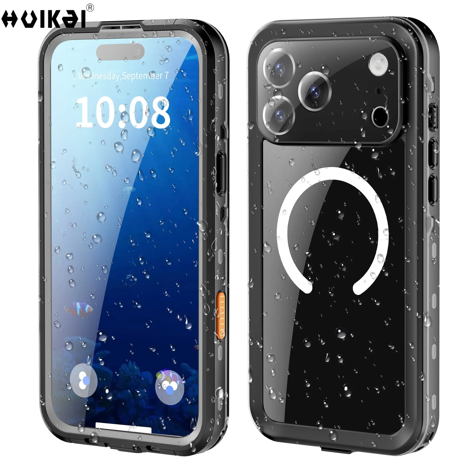 

Для iPhone 17 Pro Max 17 16 Pro Max 15 14 13 Водонепроницаемый чехол IP68 Защитный пылезащитный магнитный чехол для всего тела