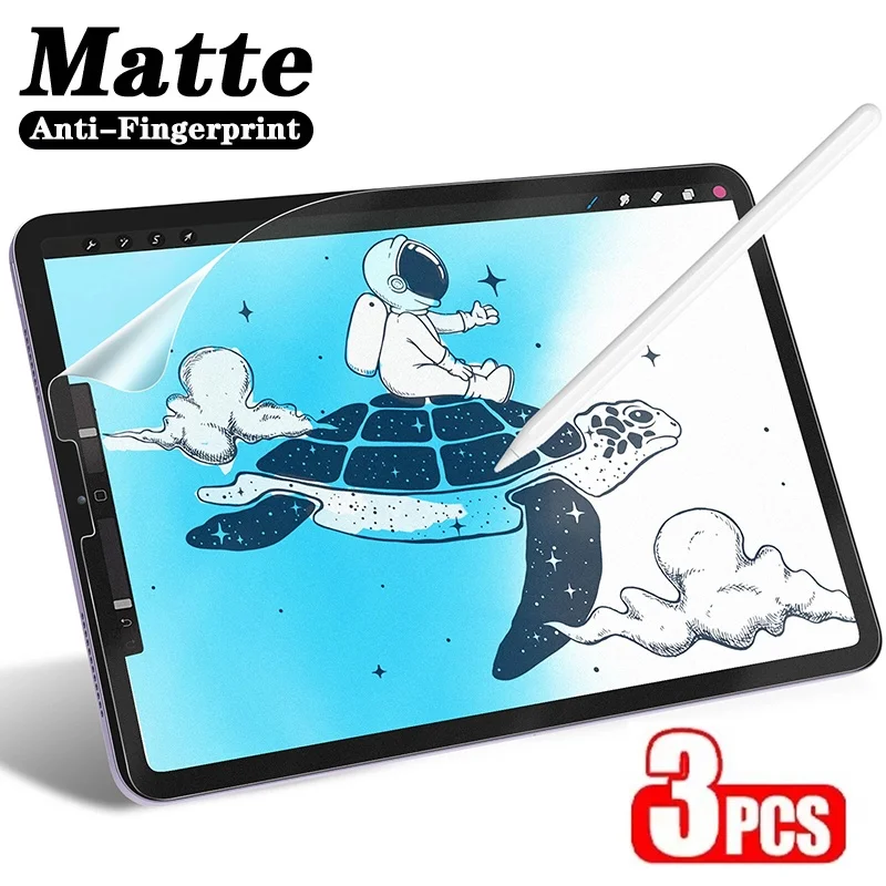 3pcs Paper Feel Screen Protector Film Matte PET Painting Write For iPad 10th Gen Air 5 4 10.9 2022 Pro 11 IPad 10.2 9th 8th 7th