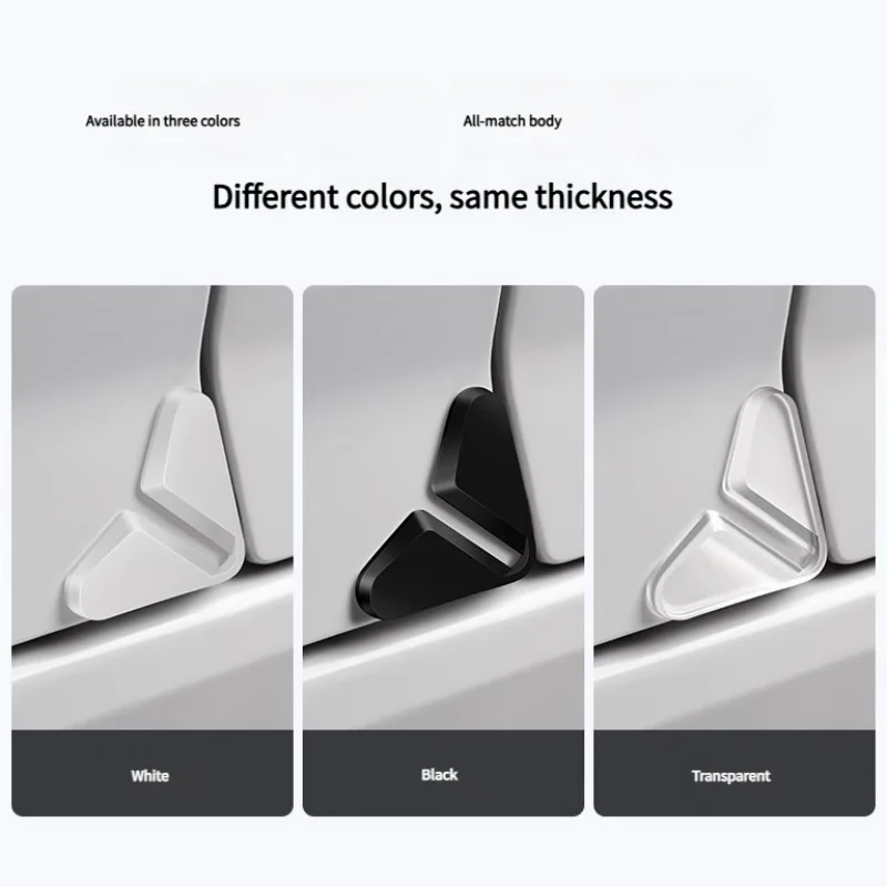 

4pcs Car Door Corner Protective Sticker Invisible Adjustable Universal Door Corner Anti-Collision Cover Exterior Car Accessories