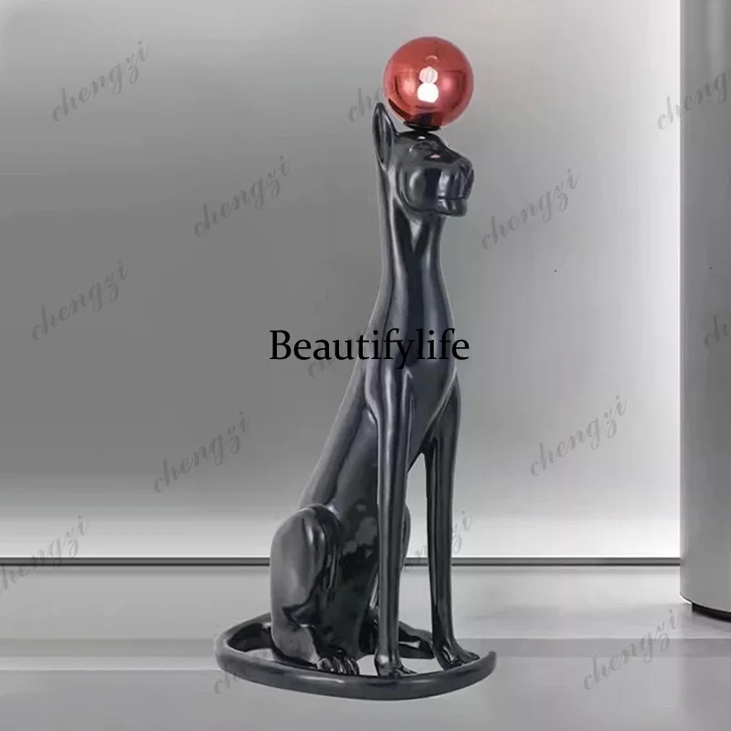 03 Floor lamp animal decoration ornament, hotel front desk lighting model room art decoration