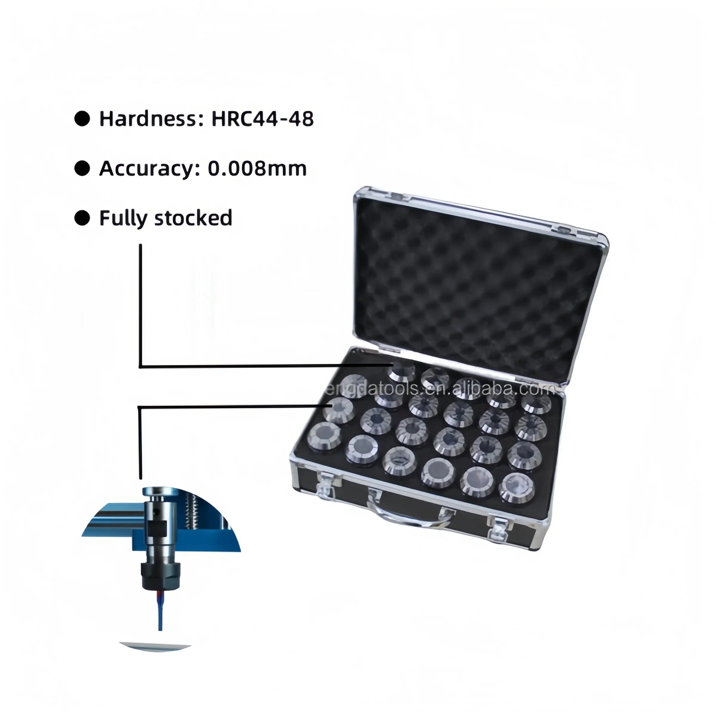 2026 Hot Selling 23PCS ER40 Spring Collet Set ER 0.008mm for Milling Machine