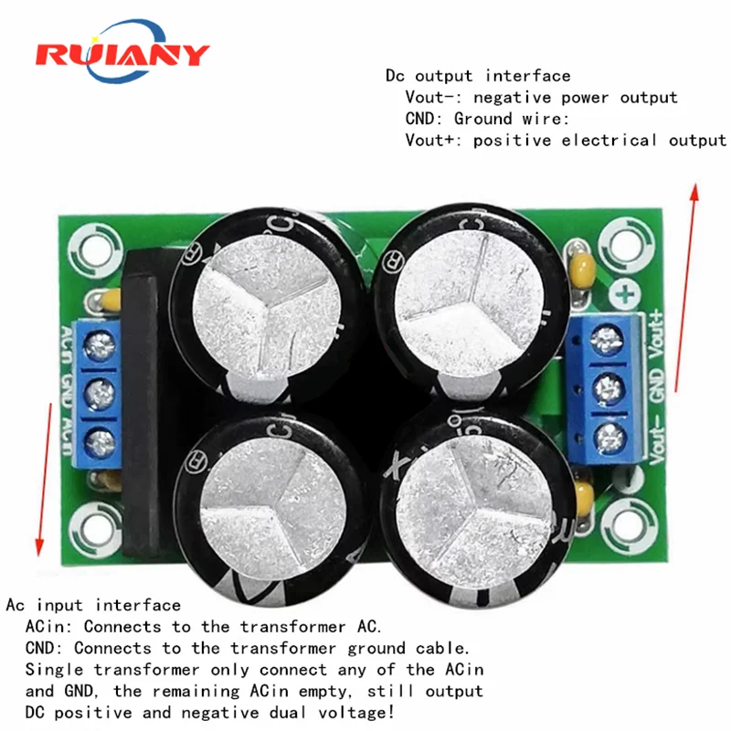 35V 50V 63V 4700uF Positive and negative voltage dual power amplifier sound rectifier filter power supply board pond board modul