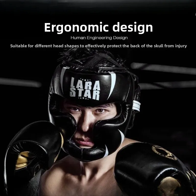 Genuine Bone Blade Series Boxing Head Protector Taekwondo Helmet, Sanda Fighting Training Equipment