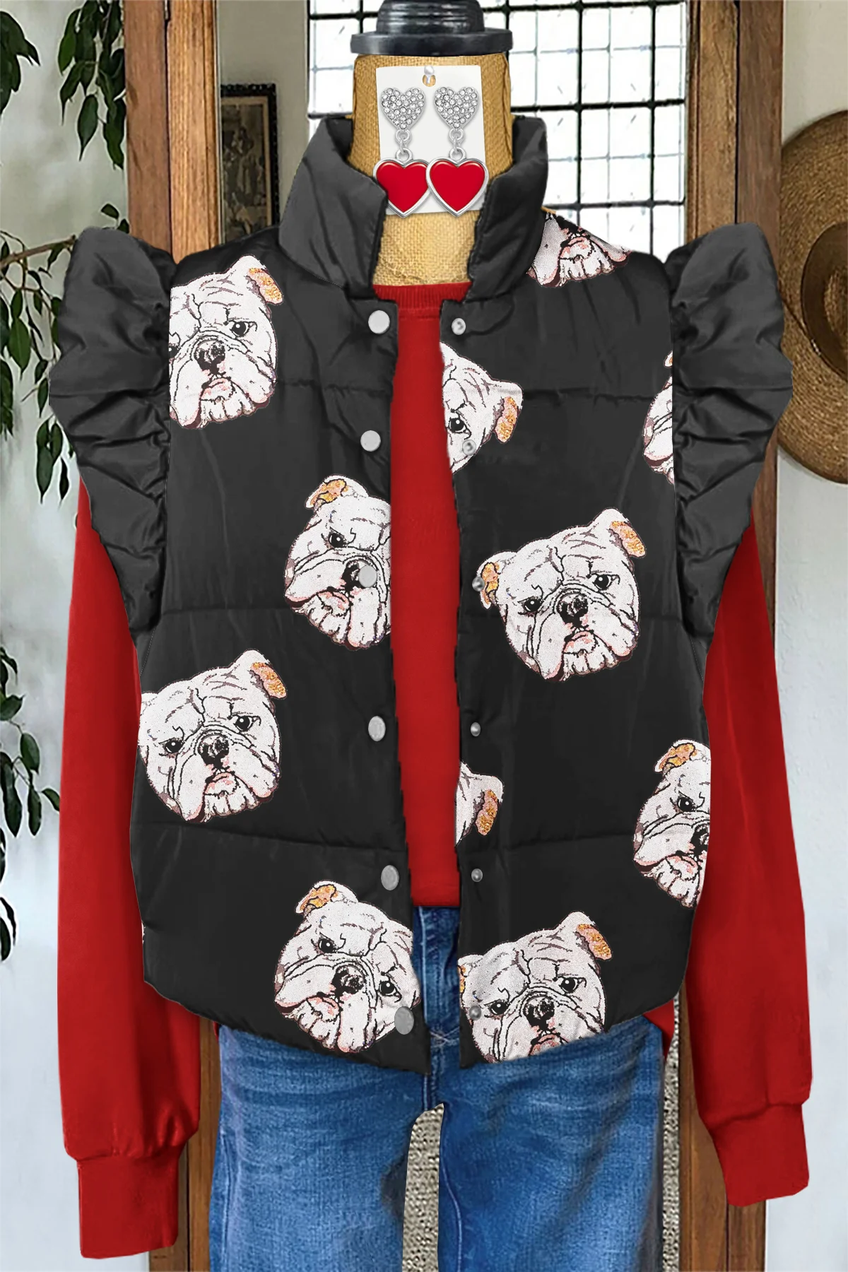 Autumn and Winter New Women's Velvet Vest Women's Vest 3D Digital Printing Dog Pattern Women's Christmas New 2024 MerryChristmas