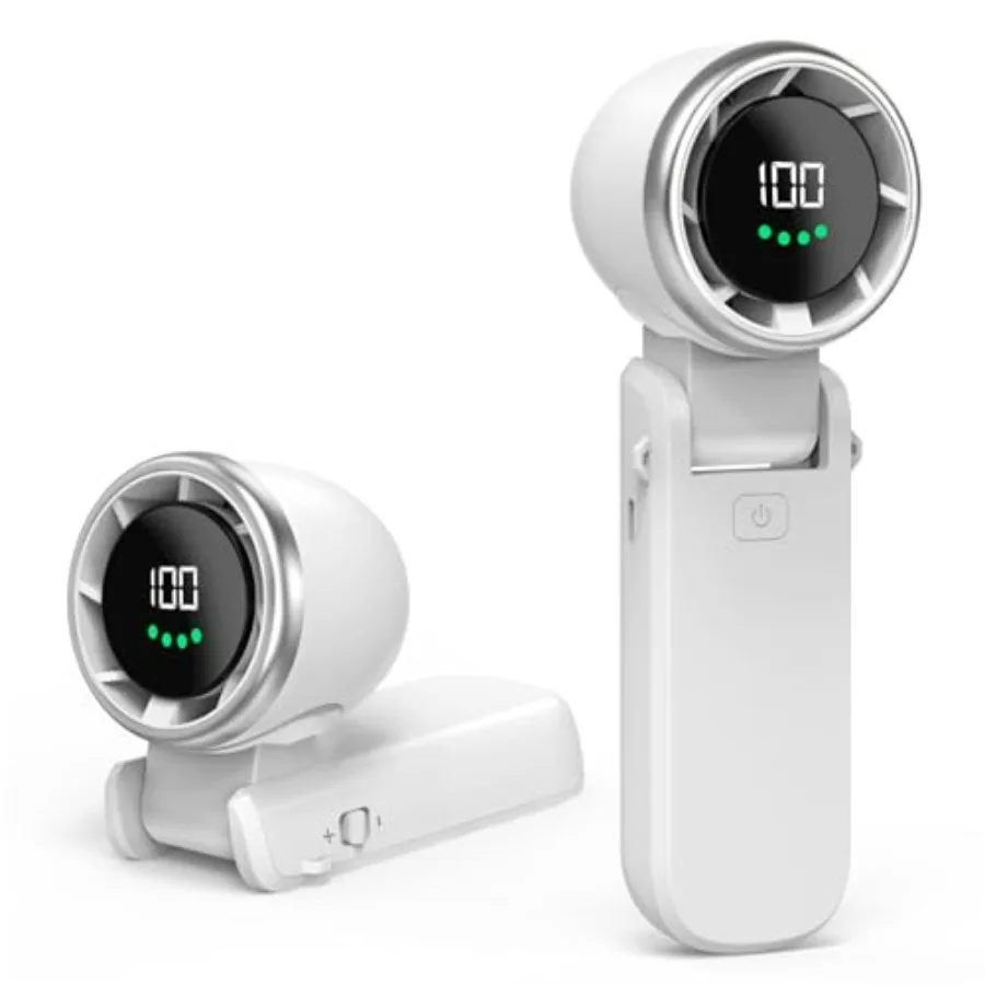 

16000RPM Ultra-Powerful Handheld Fan with 6000mAh Rechargeable Battery, 1-100 Speed Wind Adjustable, 180 Foldable Cooling Fan f