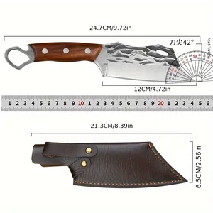 Máy cắt thép không gỉ bằng thép không gỉ, máy cắt cá, dao nhà bếp nhỏ với cáp gỗ, 9.7 6 Caidao bán hàng chính - №6