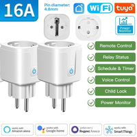 Tuya WiFi Smart Plug EU Socket Timer Outlet 16A/20A Power Monitor Voice Remote Control SmartLife APP for Alexa Google Home Alice