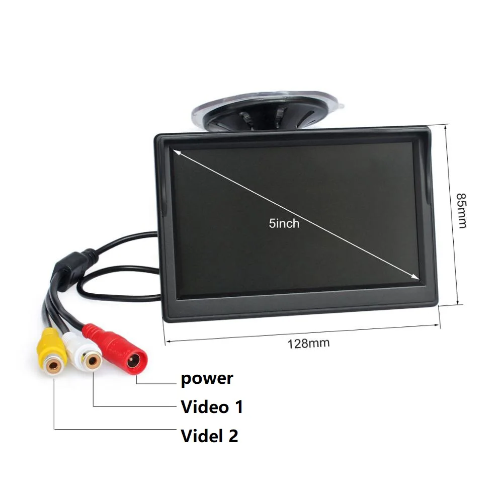 5-inch HD vehicle-mounted display with external wireless 2.4G reversing camera automotive rear view system for reversing image