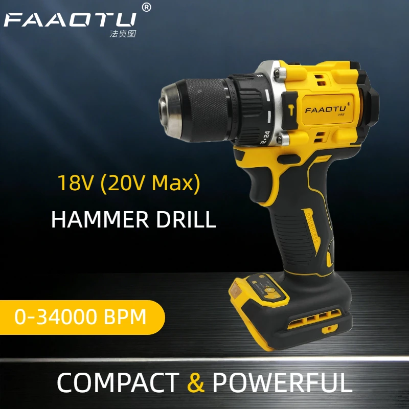 FAAOTU 805 Brushless Cordless Drill, Heavy-Duty Power,Same Reliability as DW for All Projects Suitable for DW battery NO battery