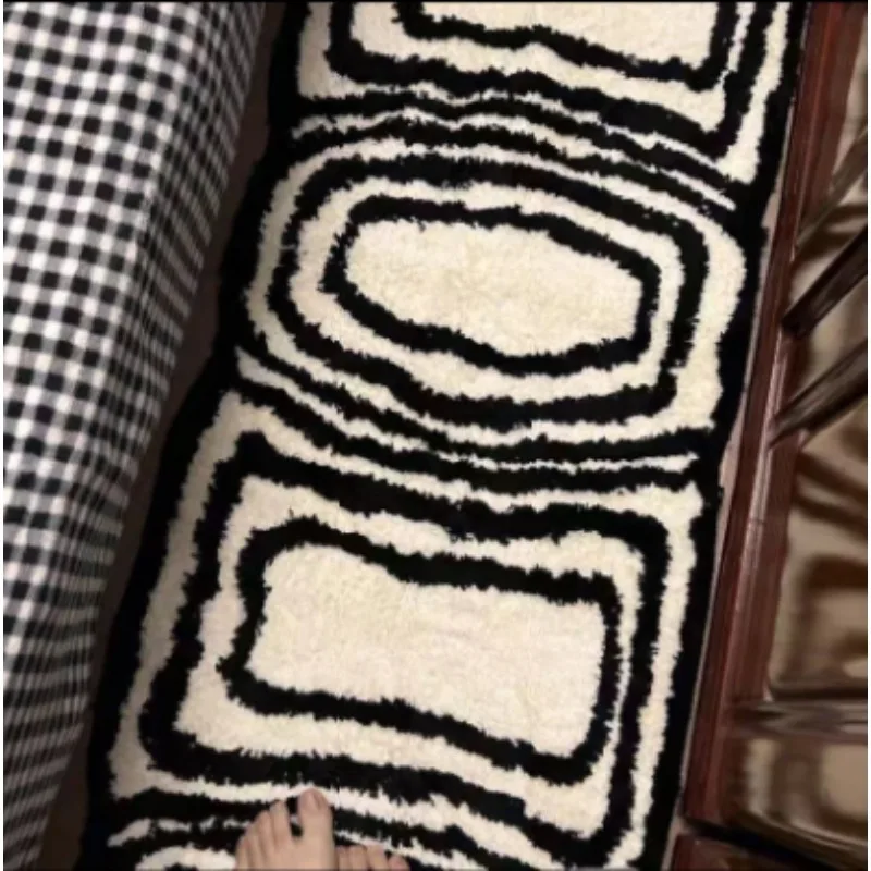 

Imitation cashmere bedroom bedside blanket non-slip household floor mat bay window blanket thickened anti-drop floor mat