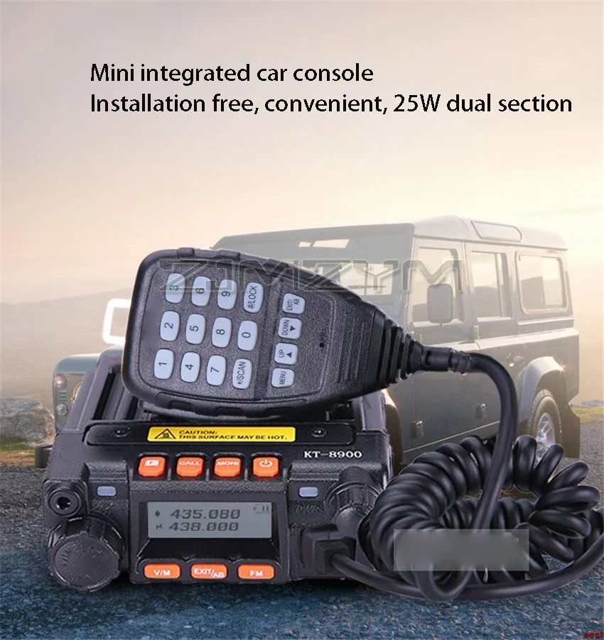 KY-8900 Walkie Talkie For Mini Cars Dual Segment Car Radio Station Car Radio Station UV Dual Frequency Off-road Vehicle Intercom