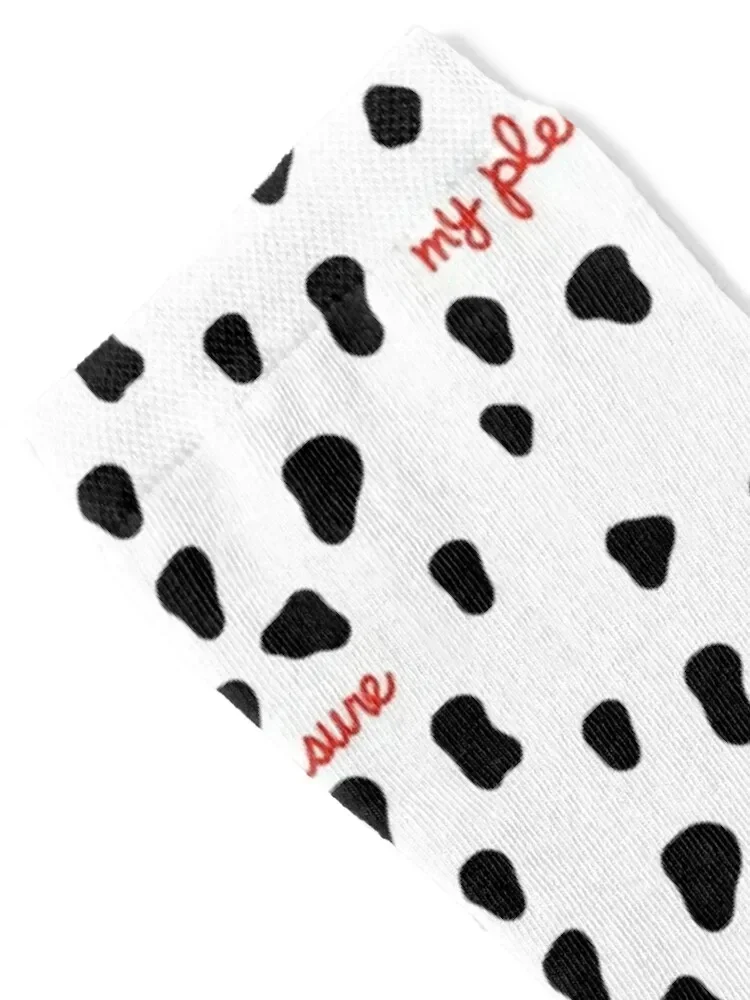 “My Pleasure” Chick V2 With Black Spots Socks anti-slip Antiskid soccer with print golf Men's Socks Women's