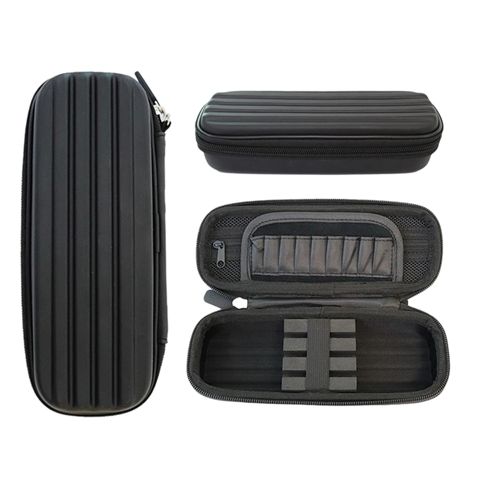 Compact EVA Darts Organizer Pouch with Mesh Dividers and Elastic Bands for Shafts Flights Tips and 3 Darts 8.27 x 3.35 x 1.97 in
