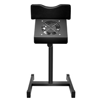 22W Black Pedicure Chair, Metal, PVC Nail Chair, Adjustable Foot Spa Massage Chair for Salons, Commercial Use in the Spa