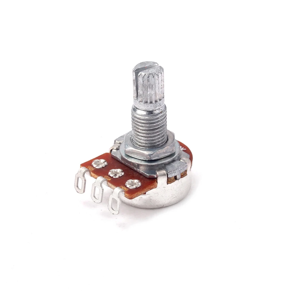 

A500K Audio Potentiometers Shaft Pot Guitar Volume Control Pots Mini Size Replacement Parts Guitars Practical Durable Easy