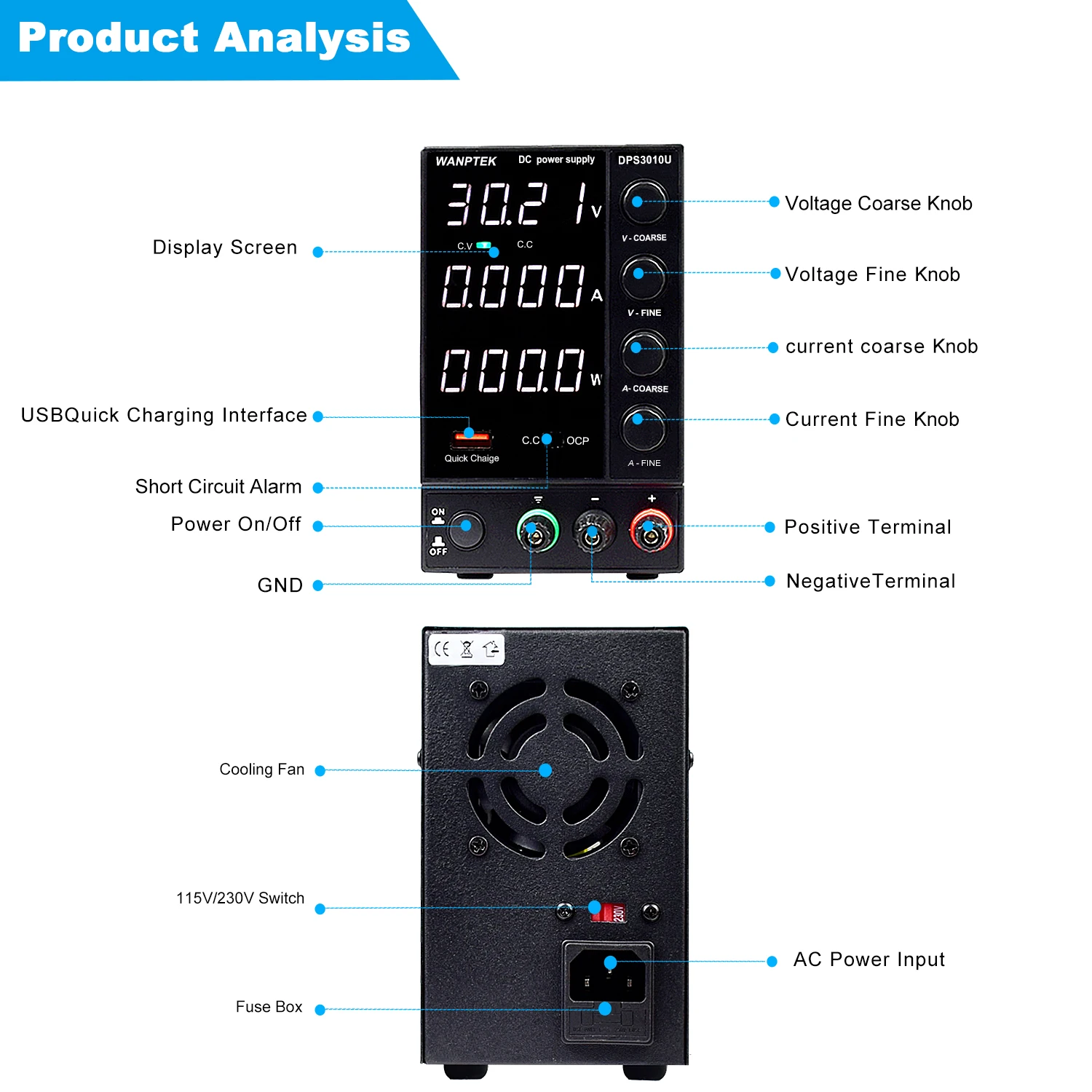 DPS3010U مختبر تيار مستمر امدادات الطاقة 30 فولت 10a تيار مستمر امدادات الطاقة 300 واط متغير تيار مستمر امدادات الطاقة لإصلاح الهاتف المحمول