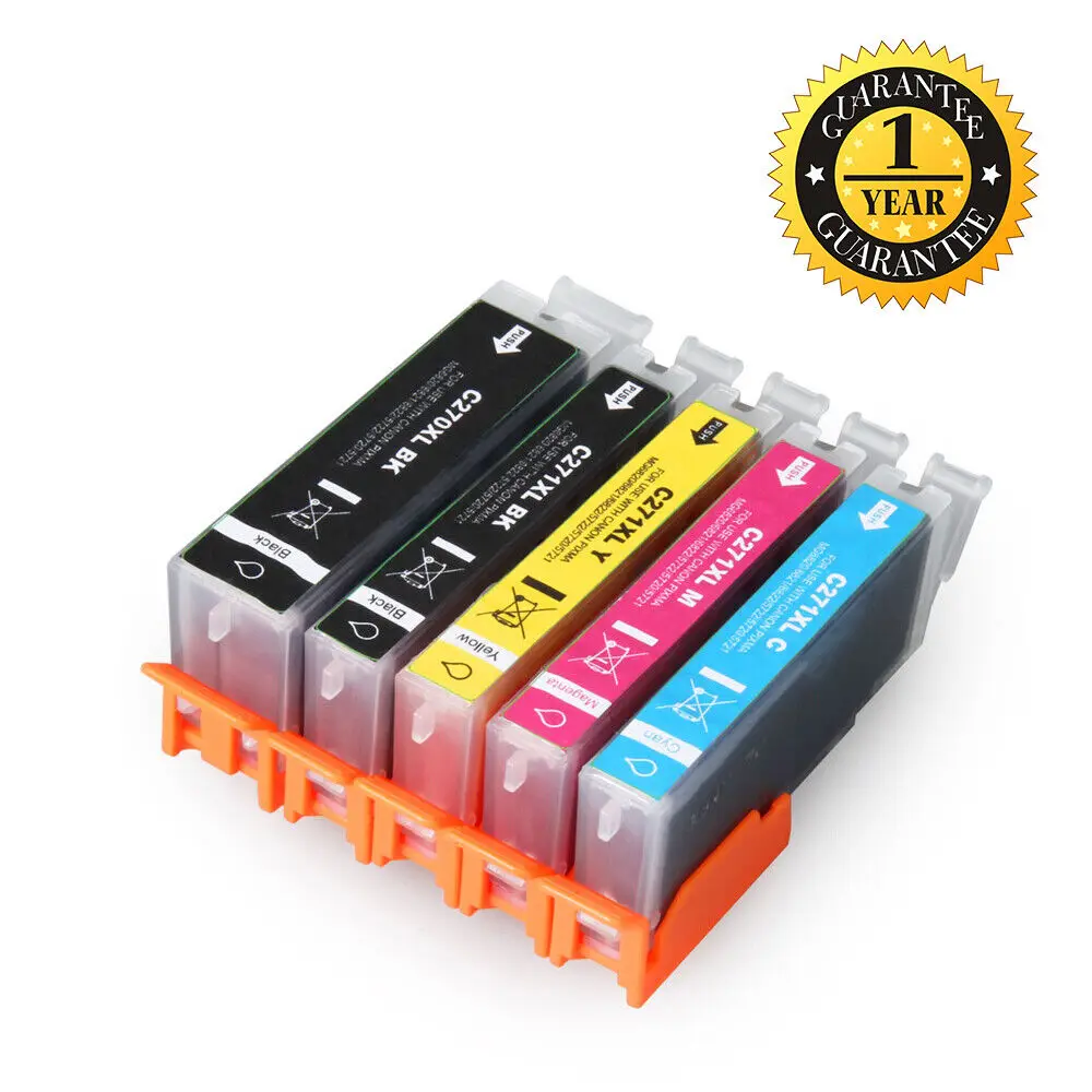 

5 PGI-270XL CLI-271XL Ink for Canon MG5720 5721 5722 6820 6821 6822 TS6020 5020