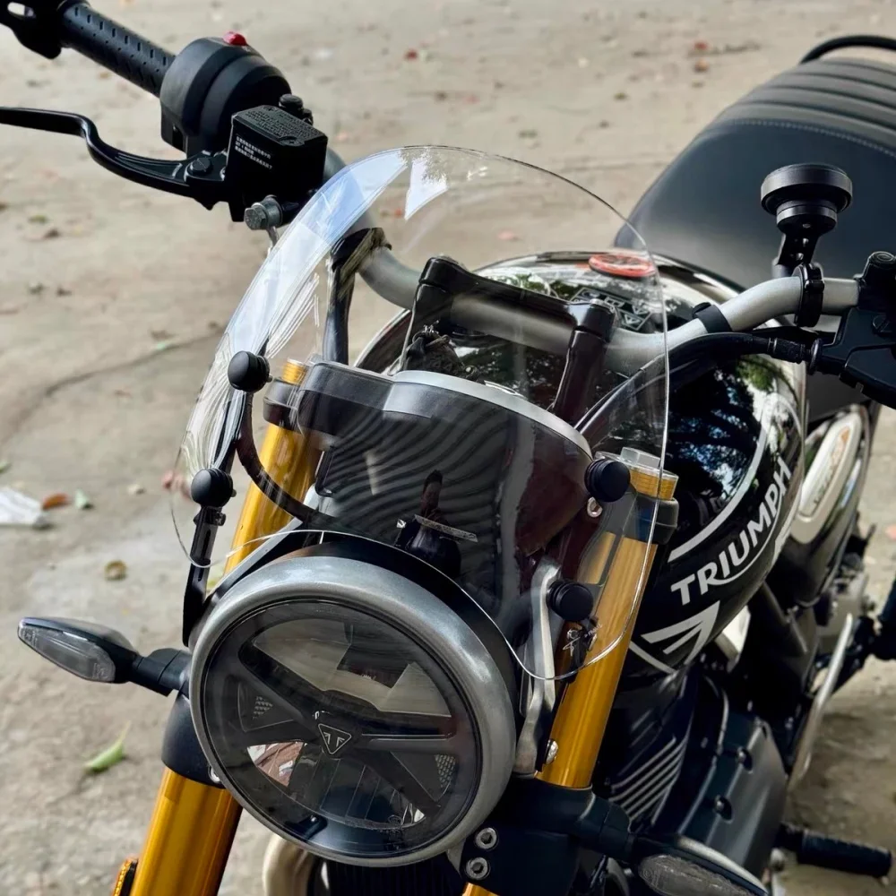 【High Quality​】Retro windshield for Triumph Speed ​​400; front windshield, rain guard, spoiler, and accessories.