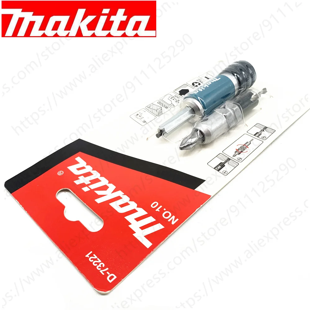 Makita #6 #8 #10 Gauge เจาะ Countersink ไดรฟ์ Multifunctional ไม้ชุดเจาะชุด D-73209 D-73215 D-73221