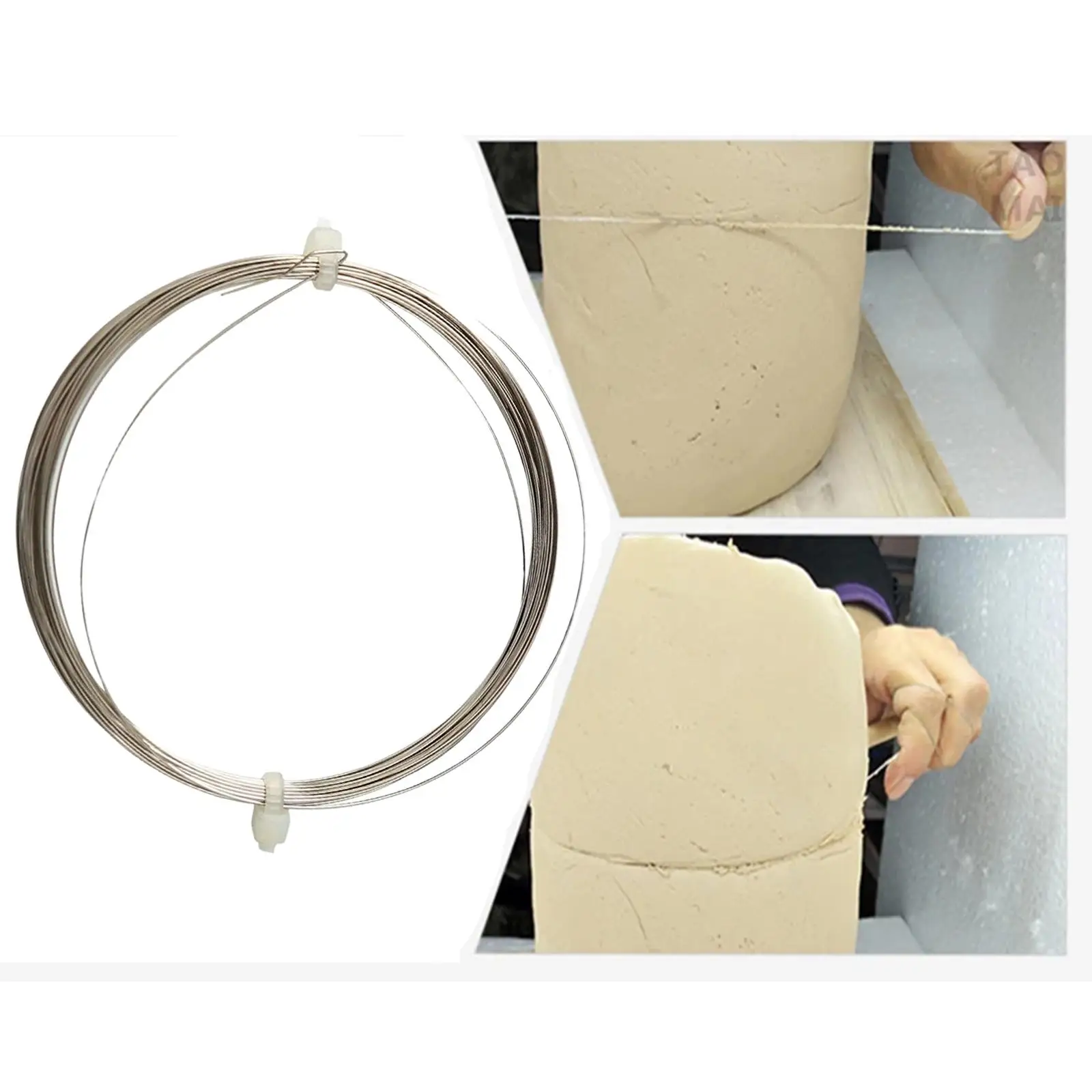 Stainless Steel Wire Clay Cutters Pottery Mud Slicing Tool Ceramic Sculpting Supply for Artists Beginners