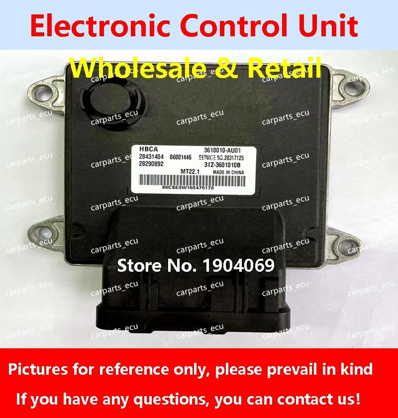 

ECU MT22 B6001446 28431404 28290892 Engine Computer Board For golden dragon Car